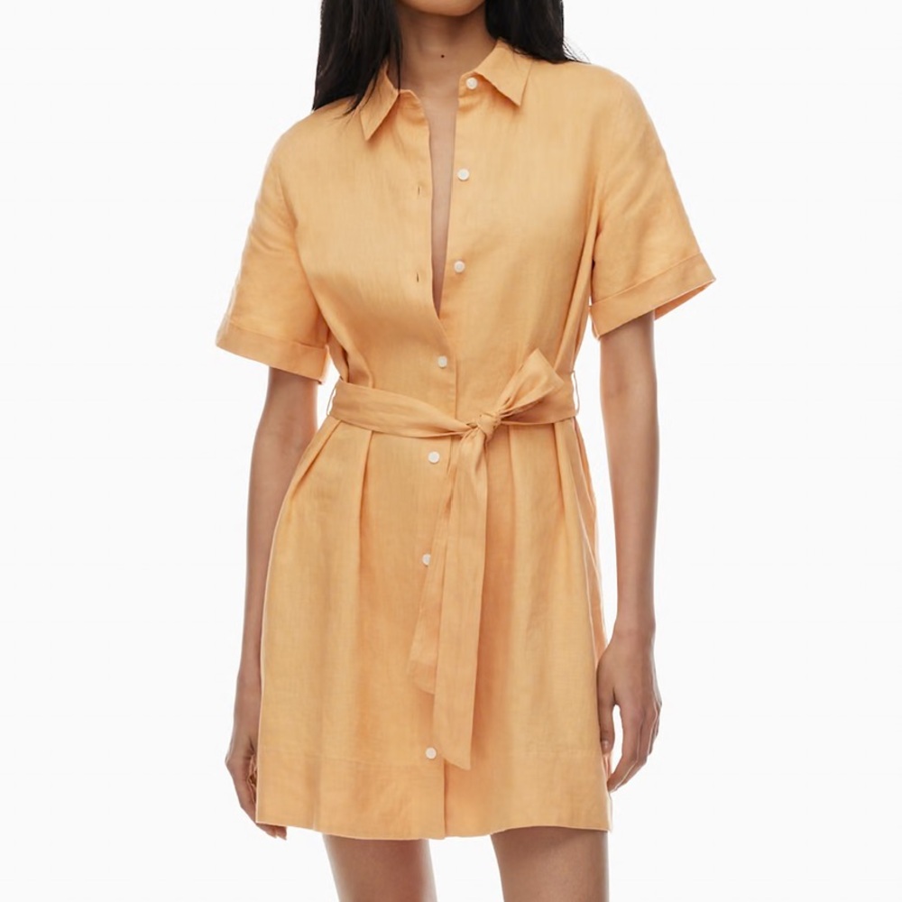 Aritzia Wilfred Eleta Linen Mini Dress